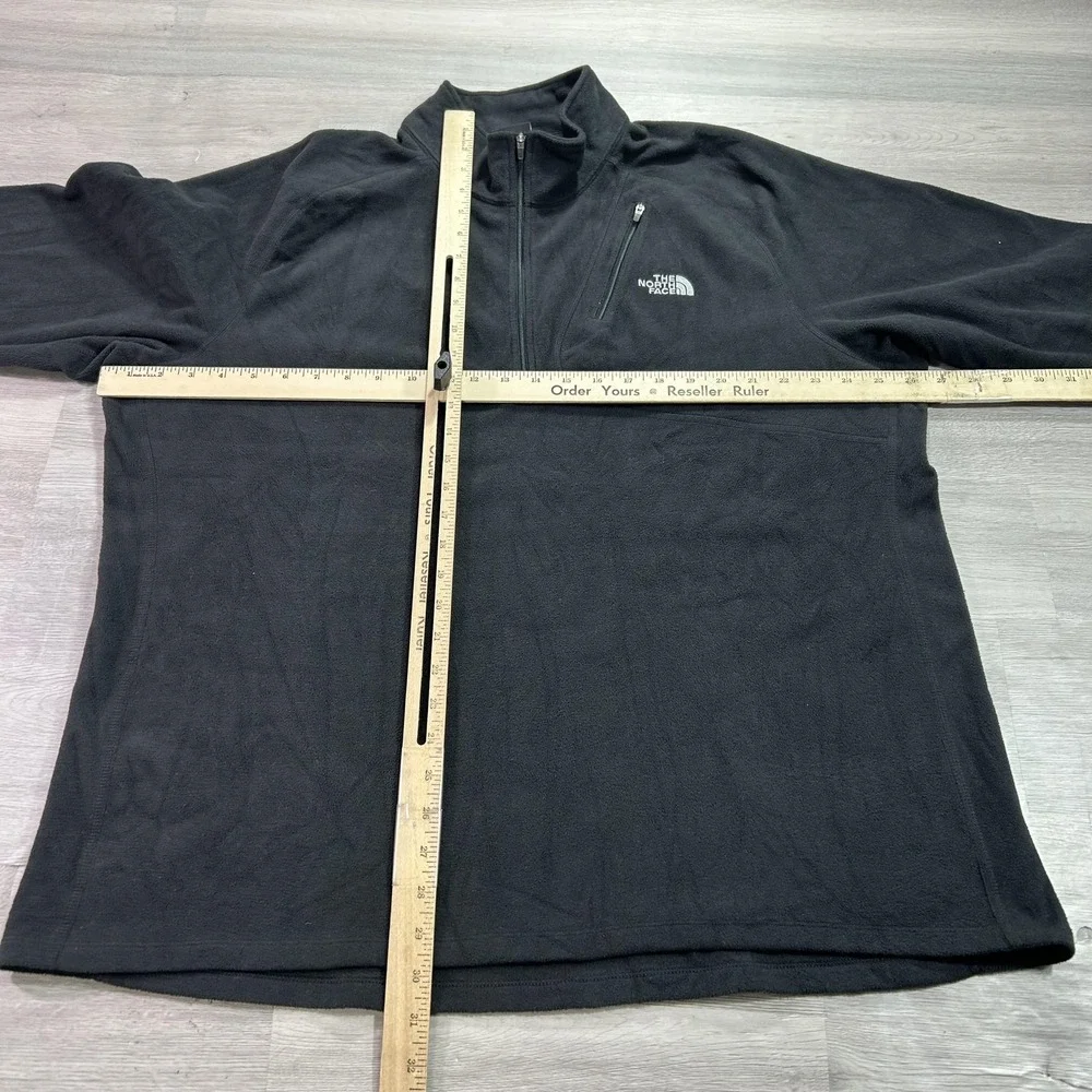 The North Face Pullover Mens 2XL Black 1/4 Zip Fleece Hiking Top Performance